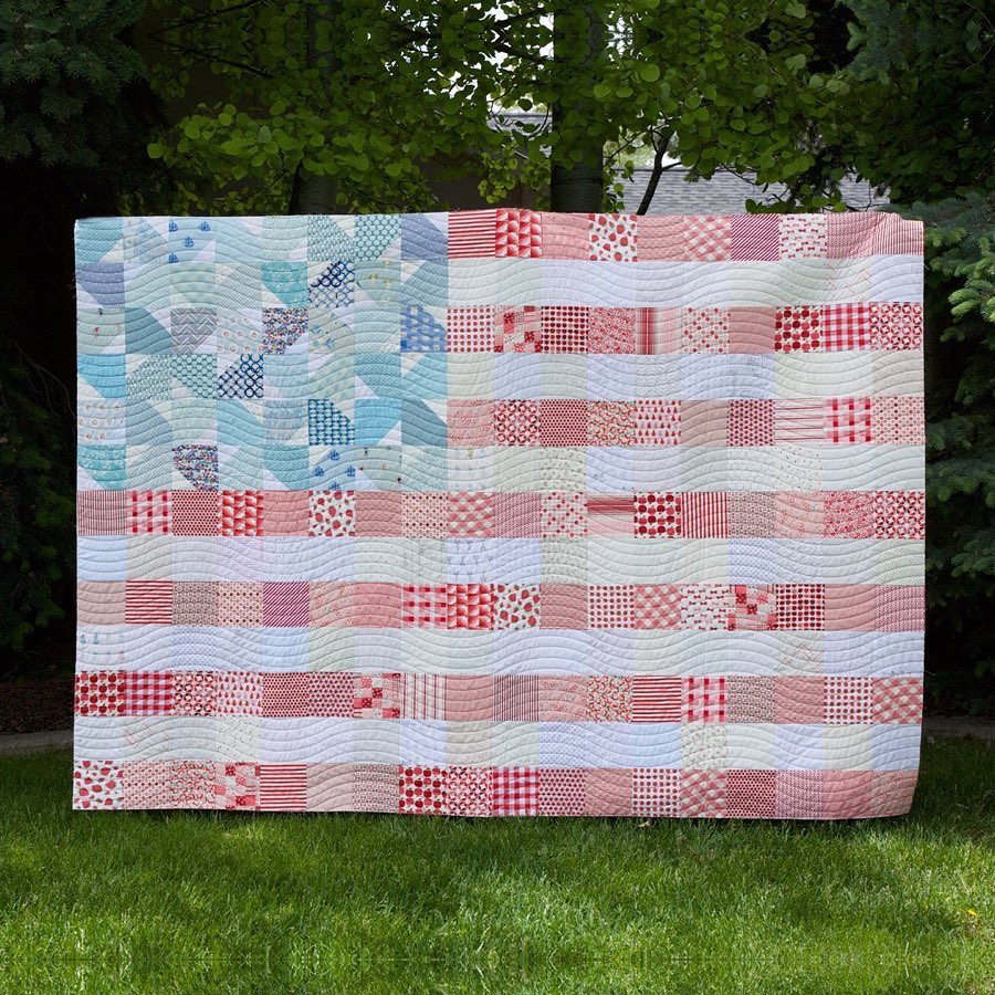 Restocked: Yankee Doodle Dandy quilt kits (washed out)