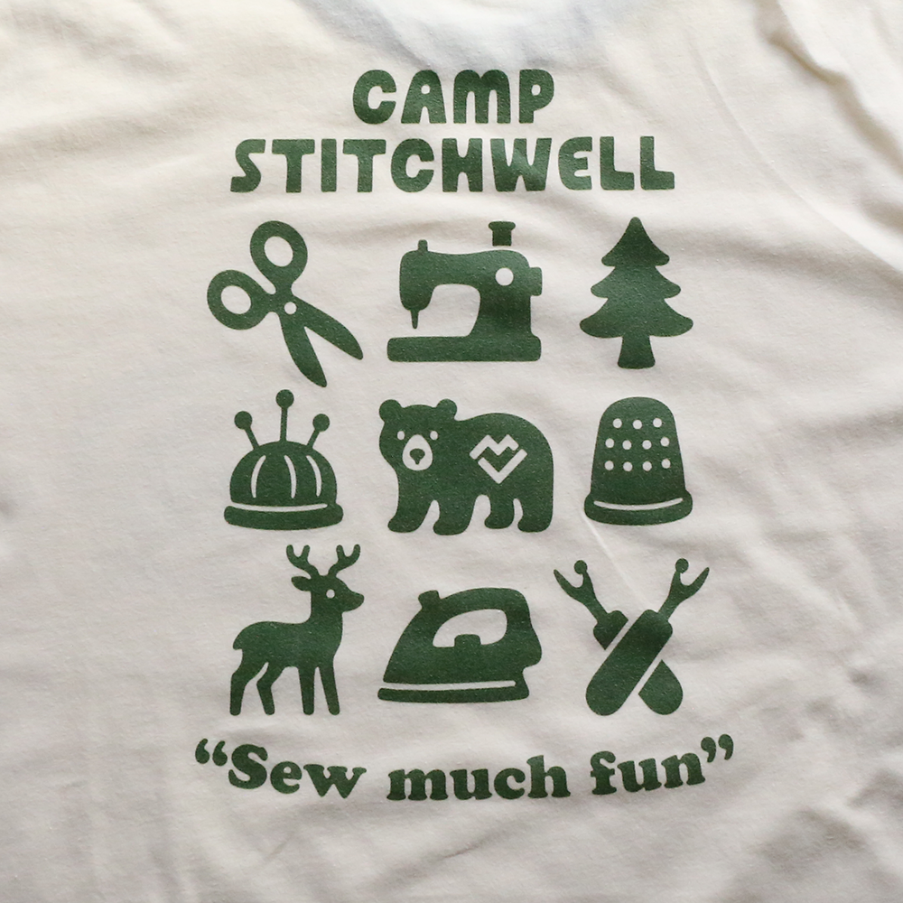 Camp Stitchwell - Ringer T-shirt (Cream)