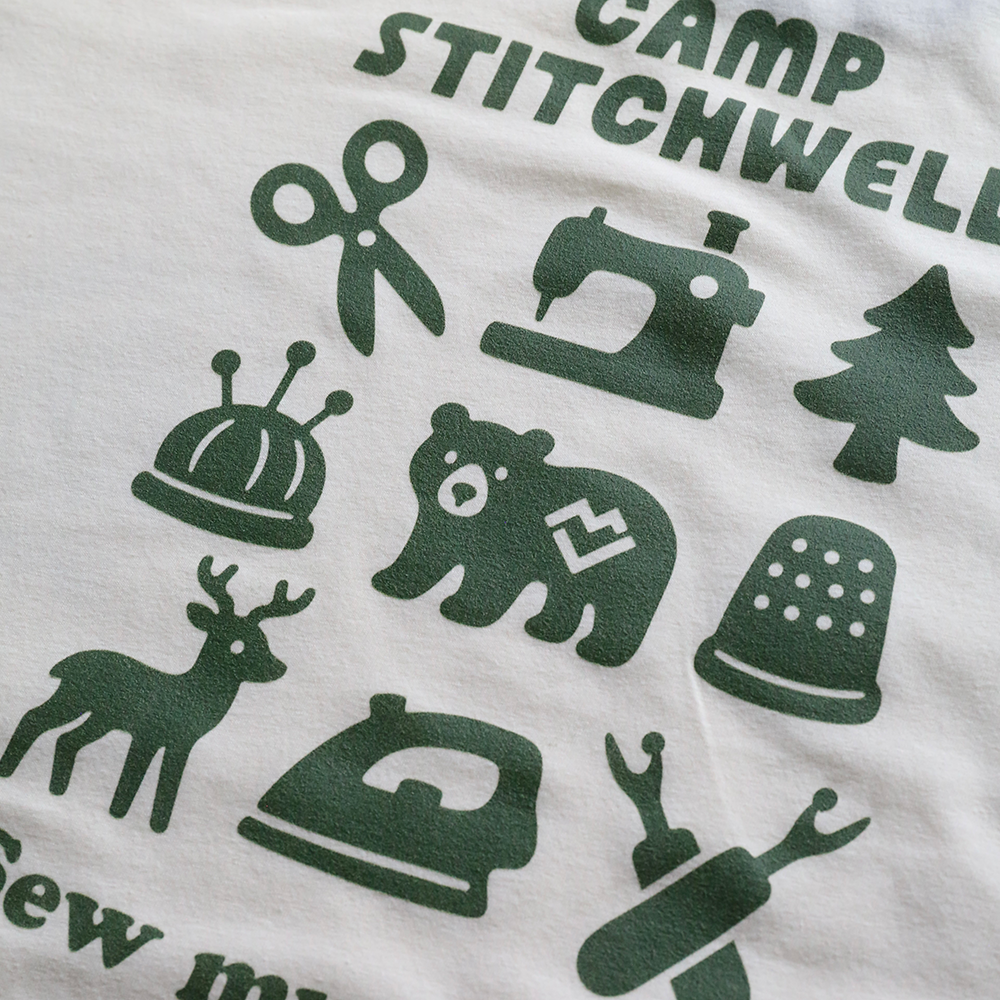 Camp Stitchwell - Ringer T-shirt (Cream)