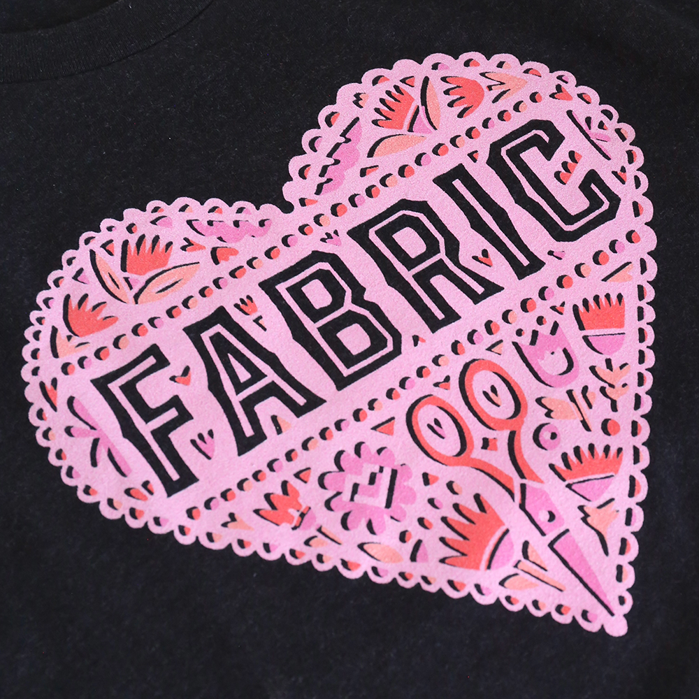 Fabric Heart - T-shirt (Black)