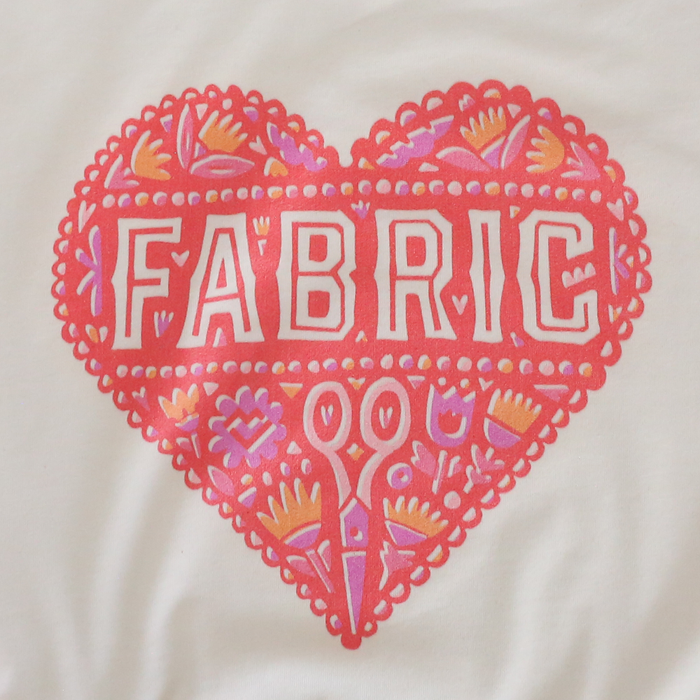 Fabric Heart - T-shirt (Cream)