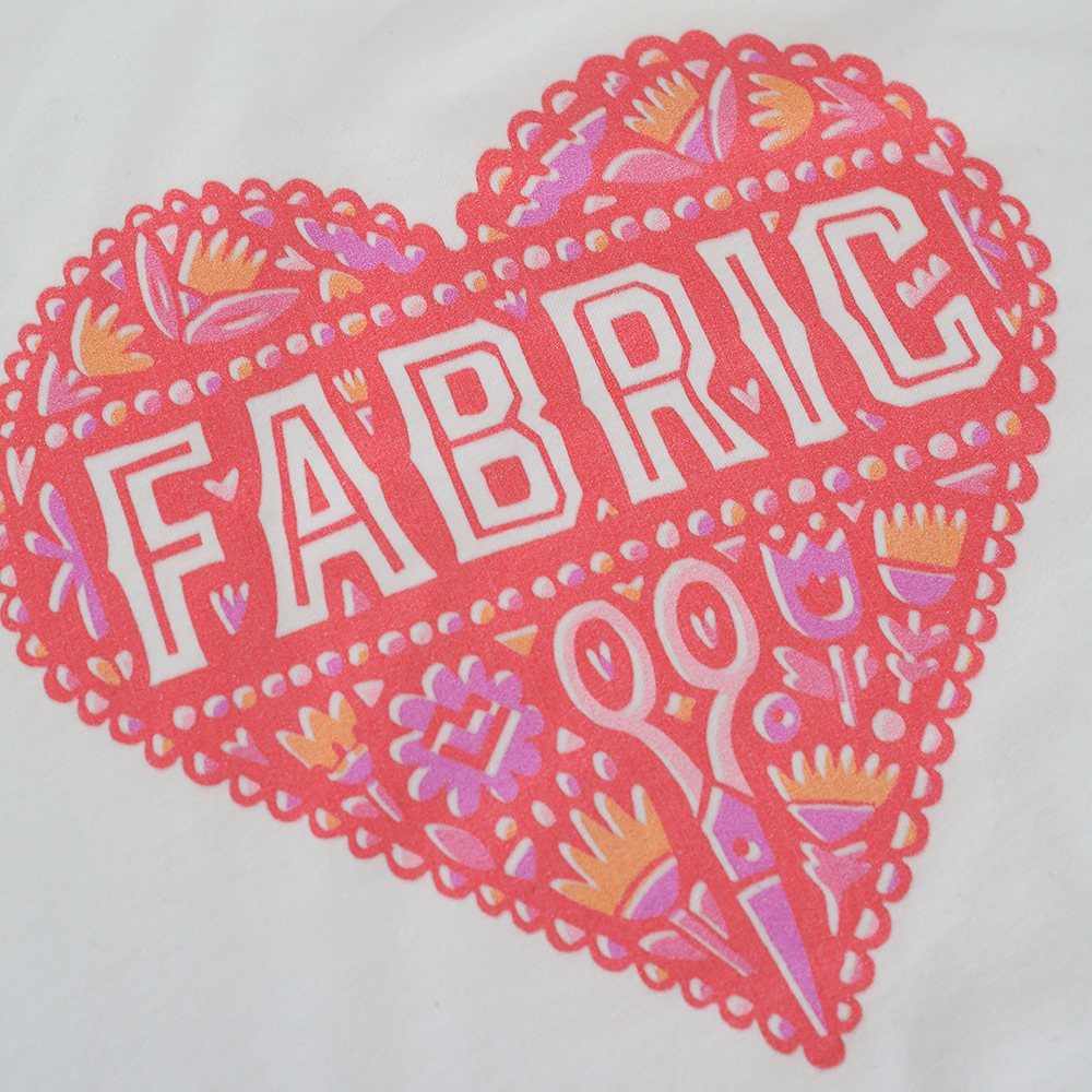 Fabric Heart - T-shirt (Cream)