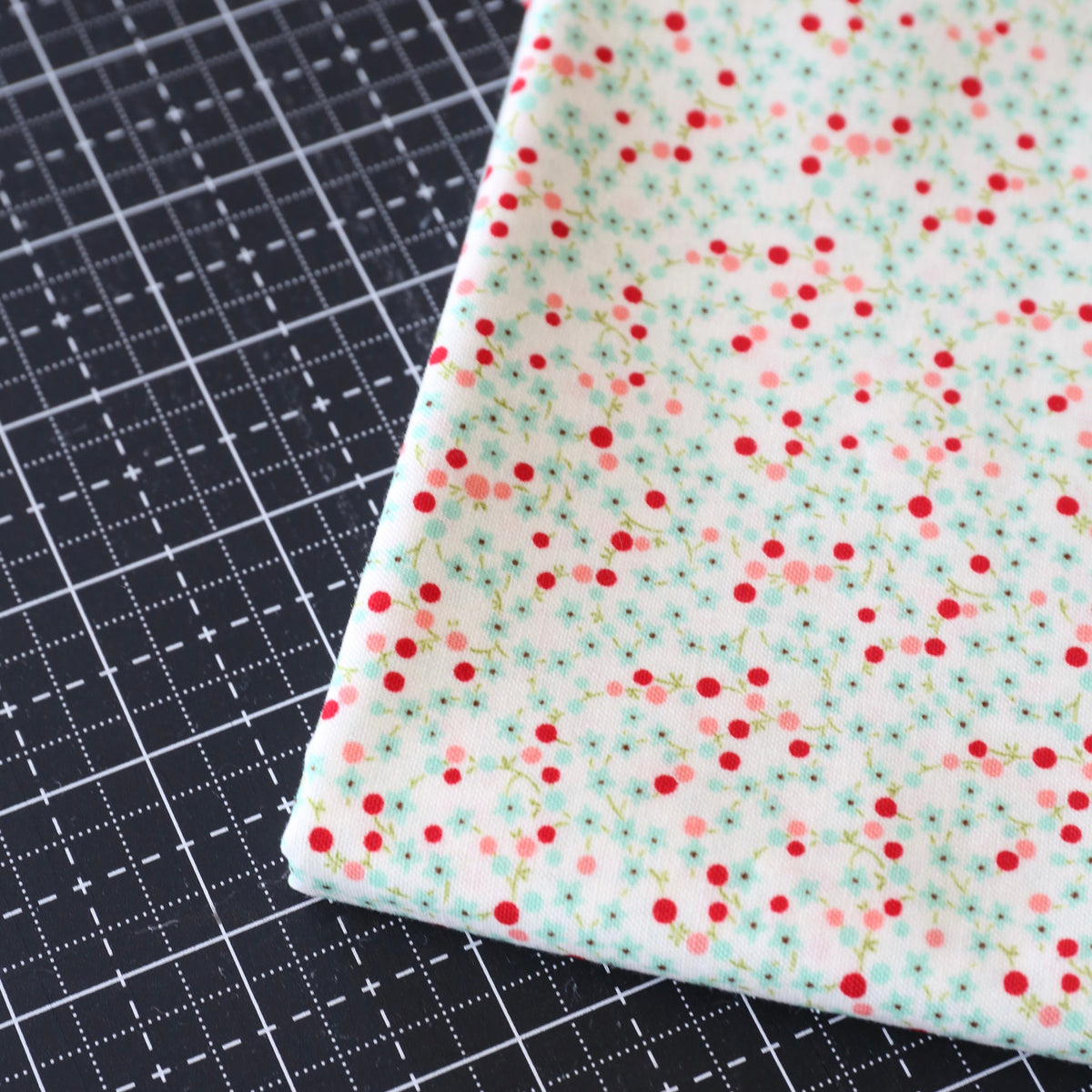 Scrumptious Berry (aqua) - 3/4 yard