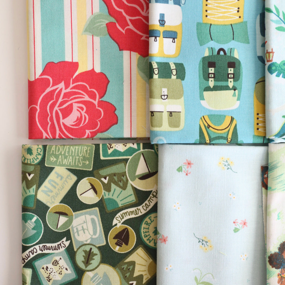Scrappy Mystery (Aqua & Green) - 6 Fat Quarter Bundle