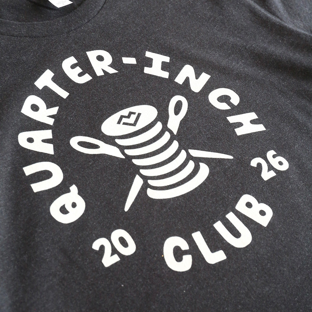 Quarter-Inch Club - V-neck T-shirt (Black)