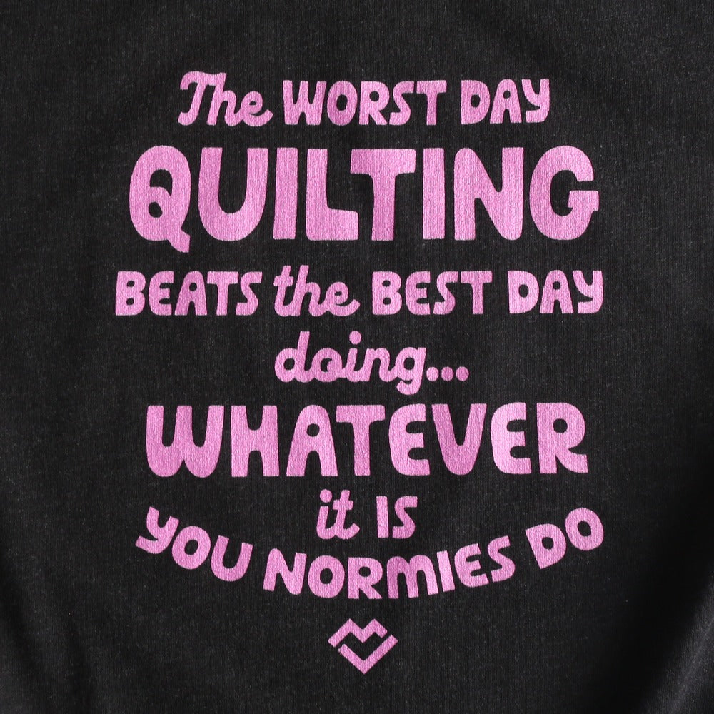 Best Day Quilting - V-neck T-shirt (Black)
