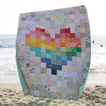 Pixelated Heart Quilt Kit - Rainbow