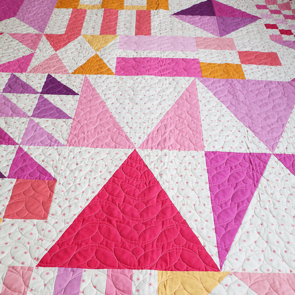 Modern Mosaic Quilt Kit - 13 Color Version (Rapunzel)