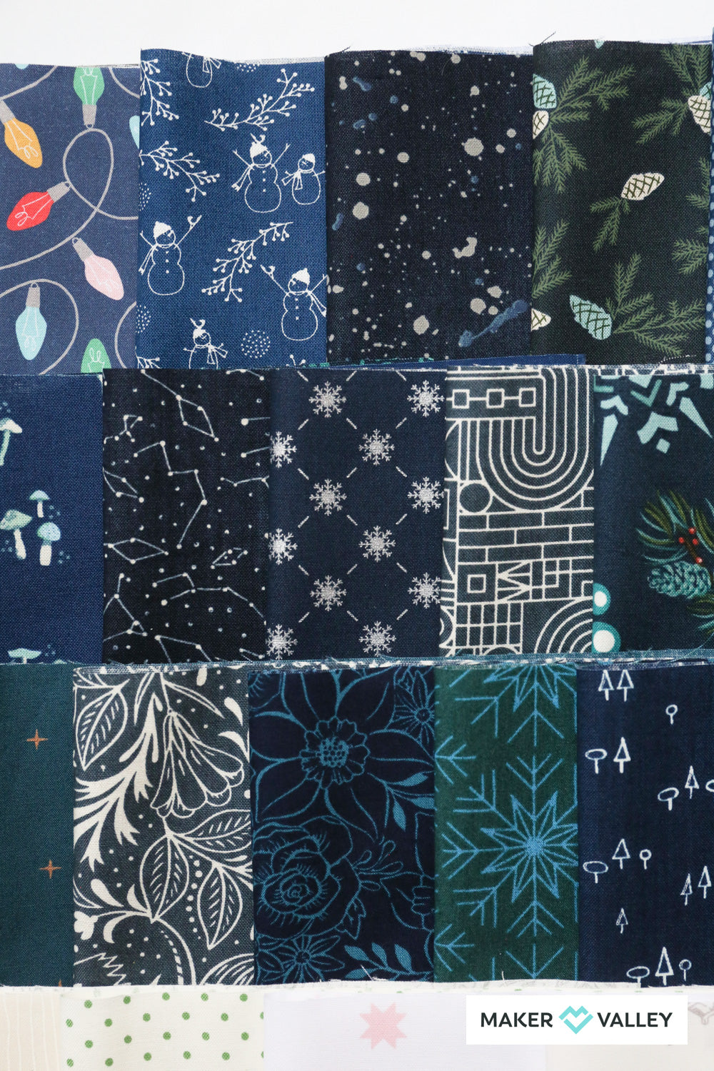 Happy Christmas Quilt Kit - Navy
