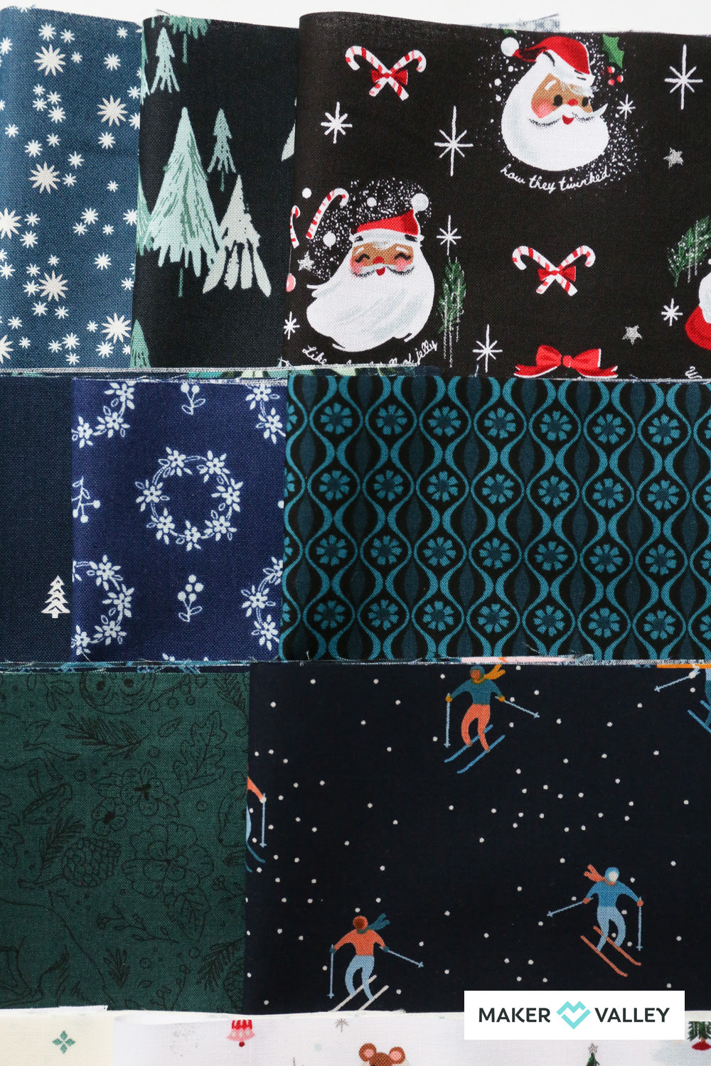 Happy Christmas Quilt Kit - Navy