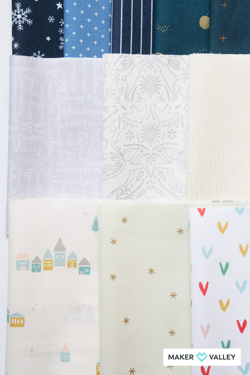 Happy Christmas Quilt Kit - Navy