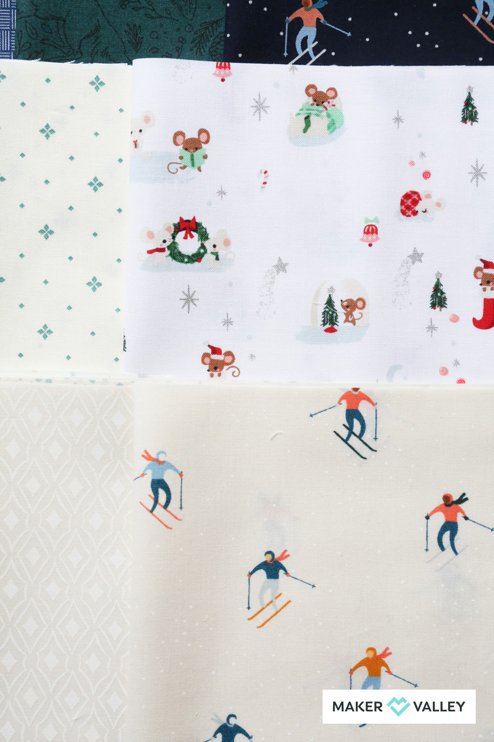 Happy Christmas Quilt Kit - Navy