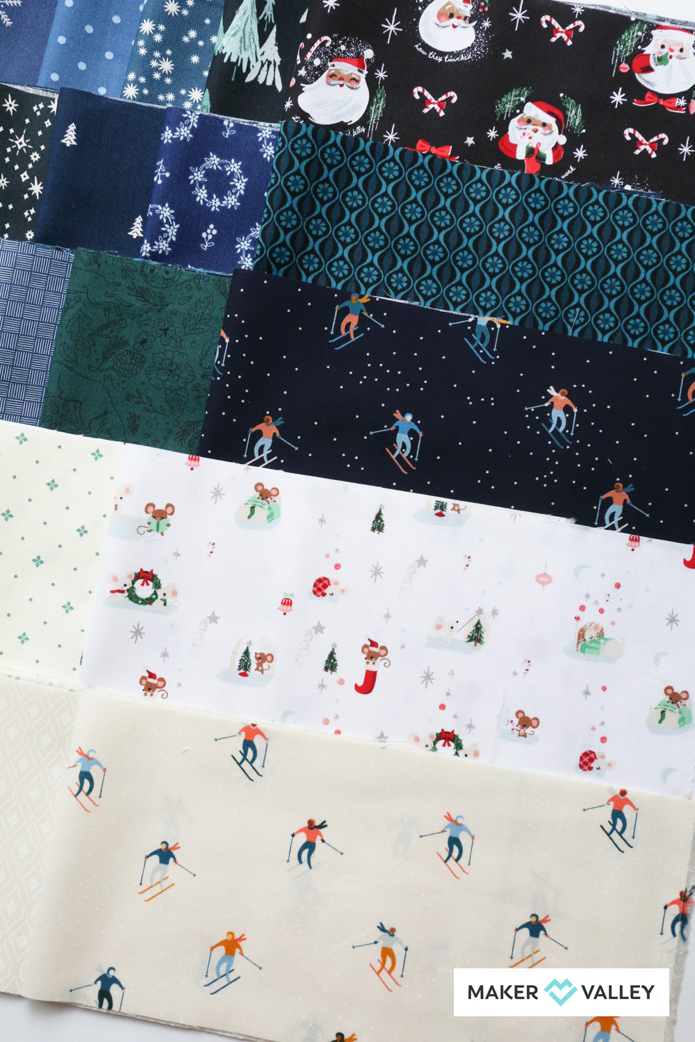 Happy Christmas Quilt Kit - Navy