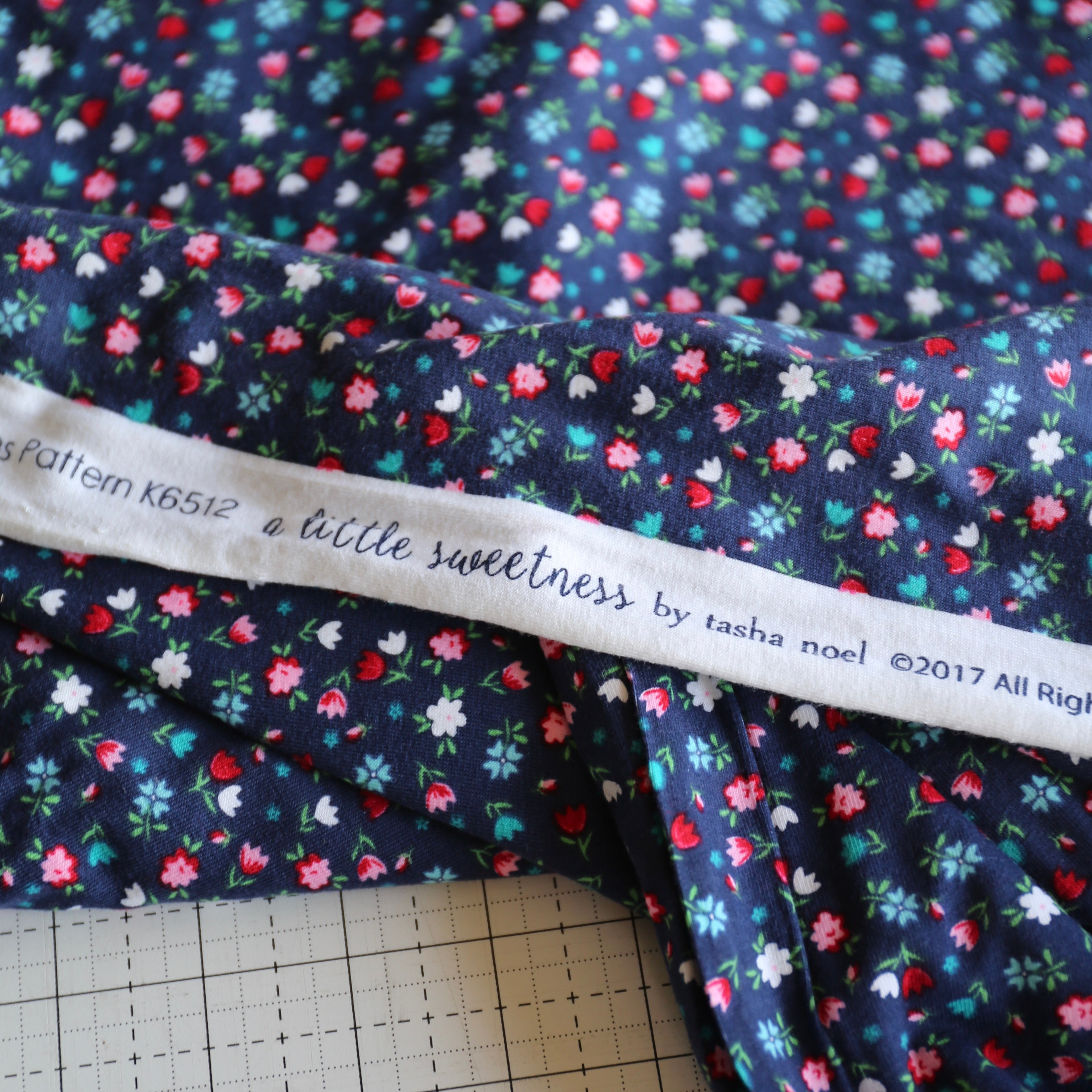 Tasha Noel A Little Sweetness Knit (Navy) - 2 Yards KNIT