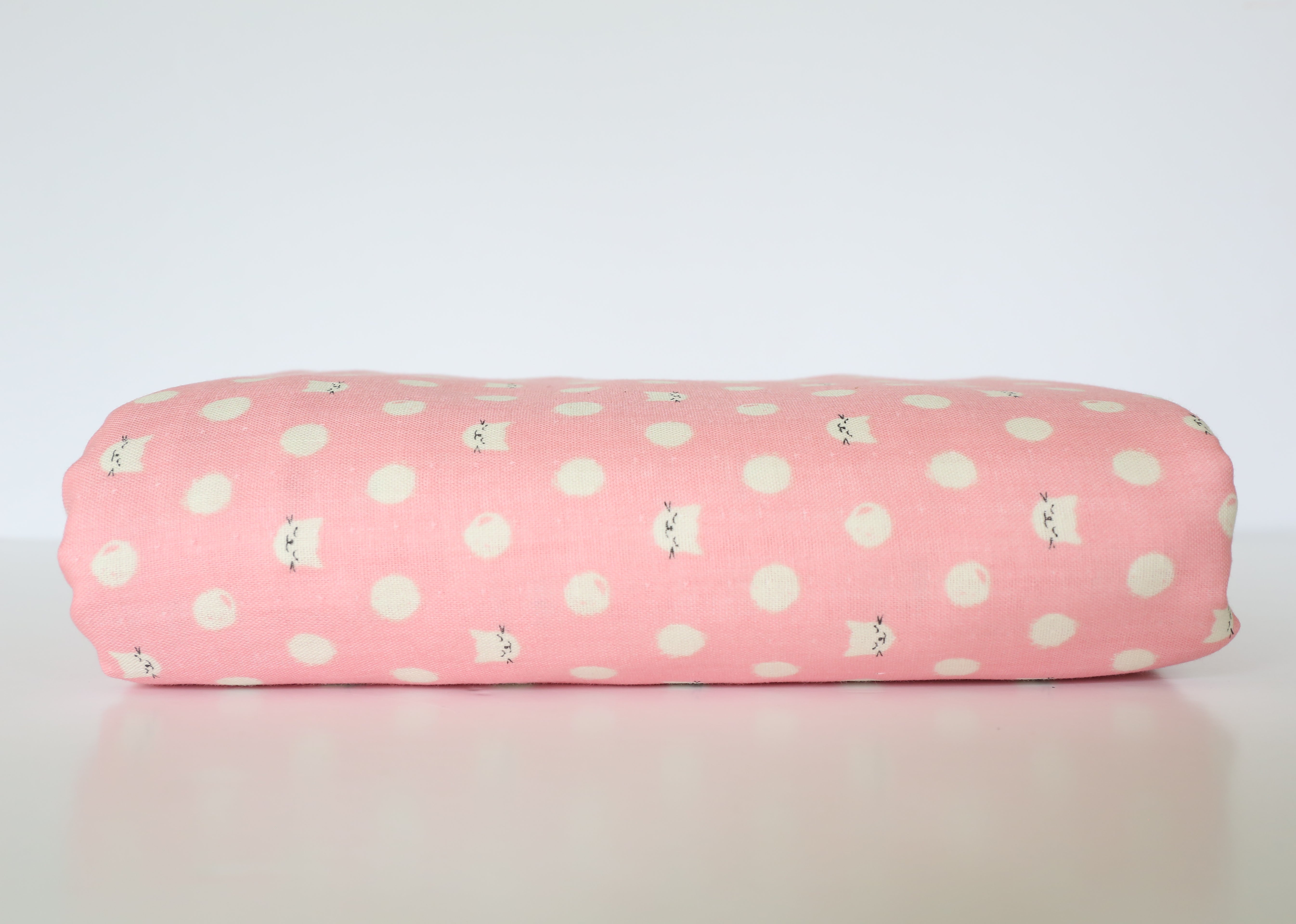 Cat Lady Double Gauze - Pink (Out of Print)