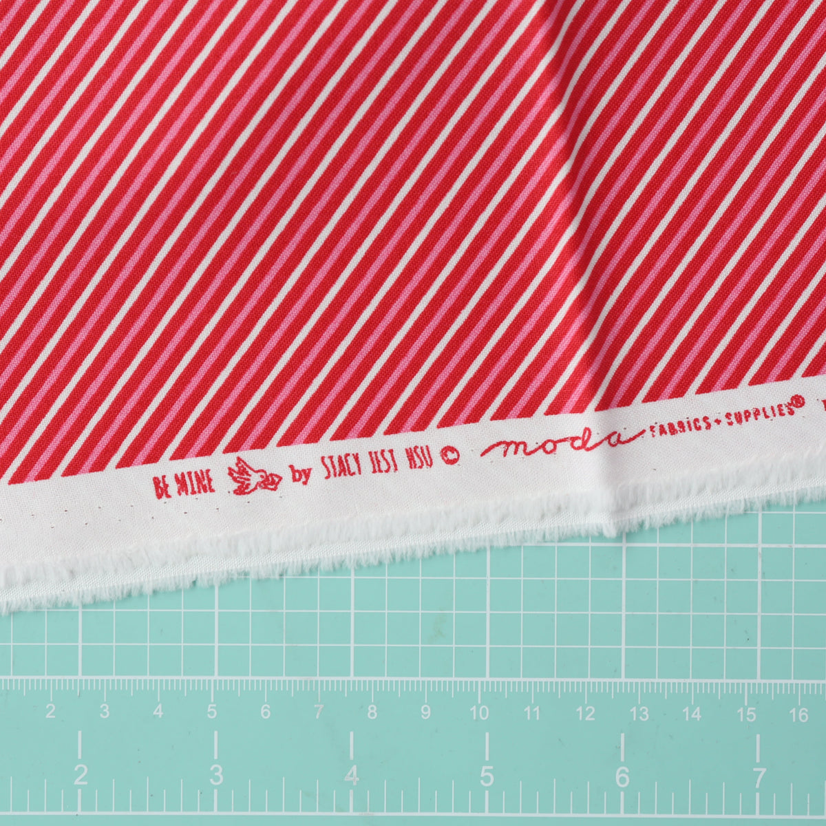 Be Mine stripe (red) by Stacy Iest Hsu - 1 Yard