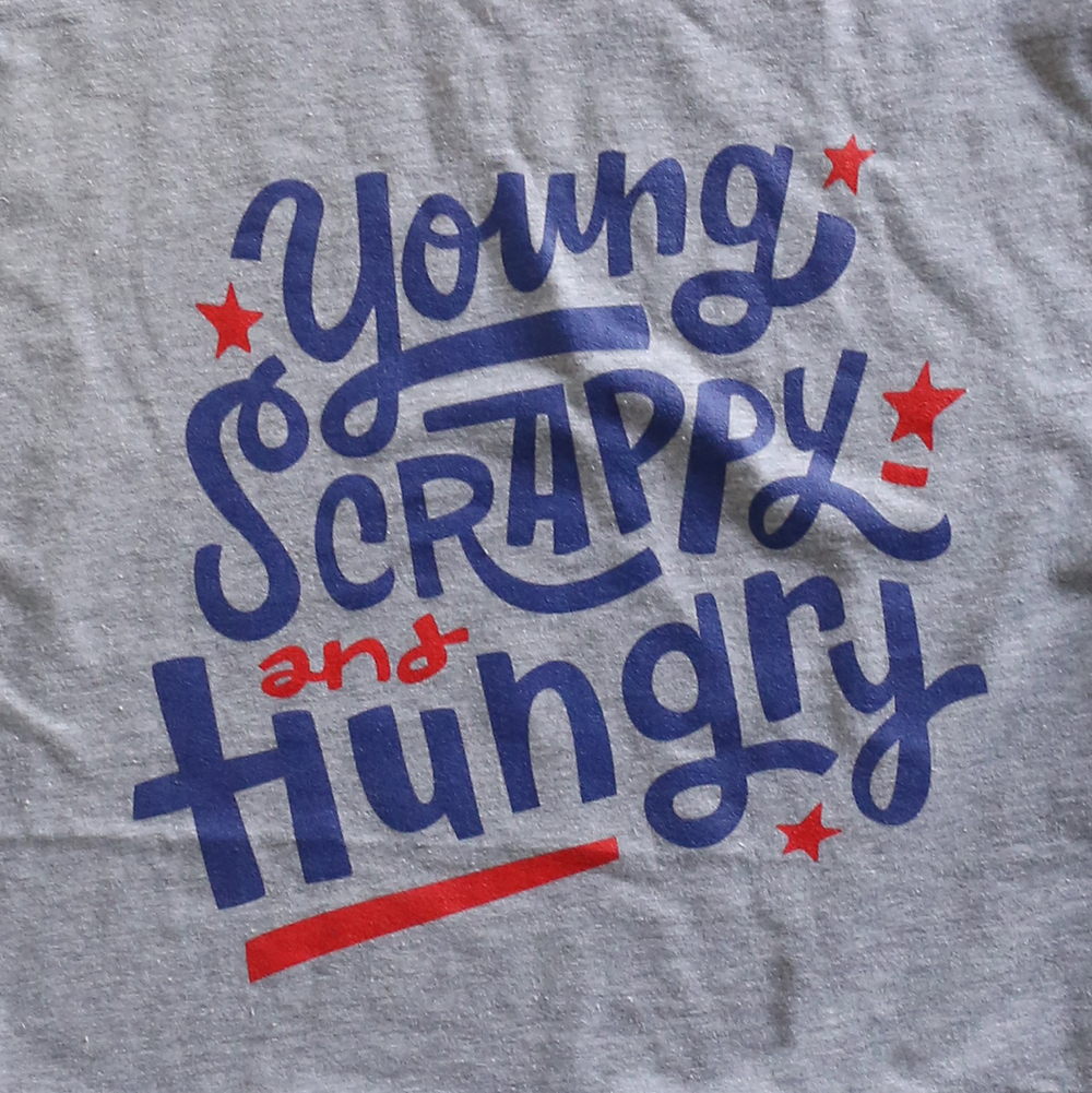 Young Scrappy and Hungry - T-shirt (Athletic Gray)