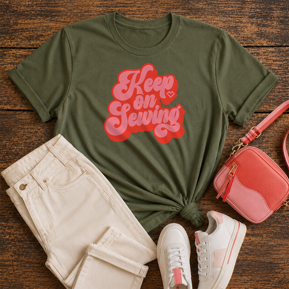 Keep on Sewing - T-shirt (Olive)