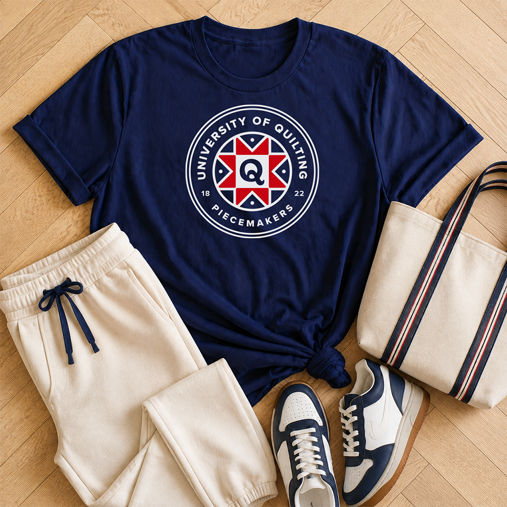 University of Quilting: Emblem - T-shirt (Navy)
