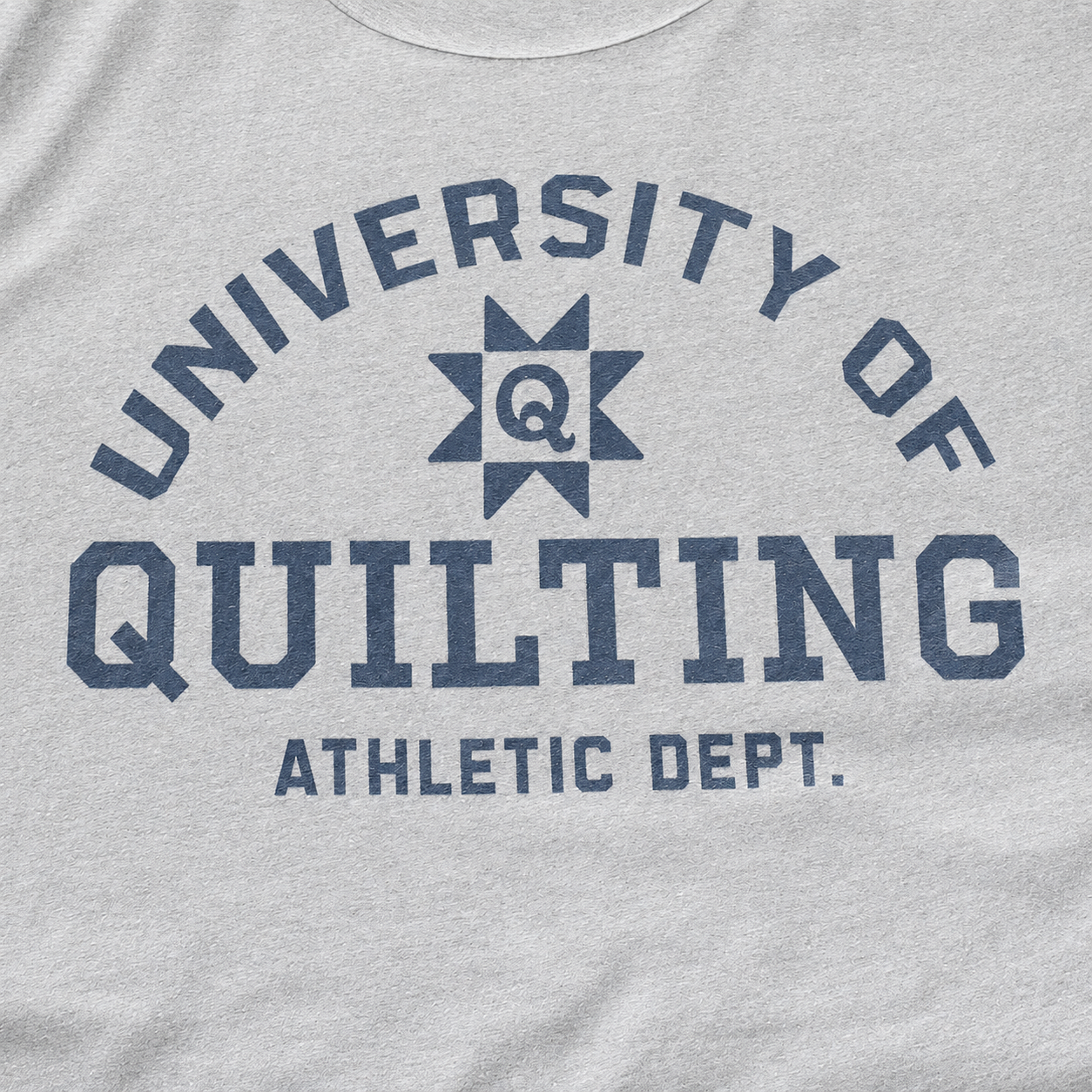 University of Quilting: Athletic Department - T-shirt (Gray)