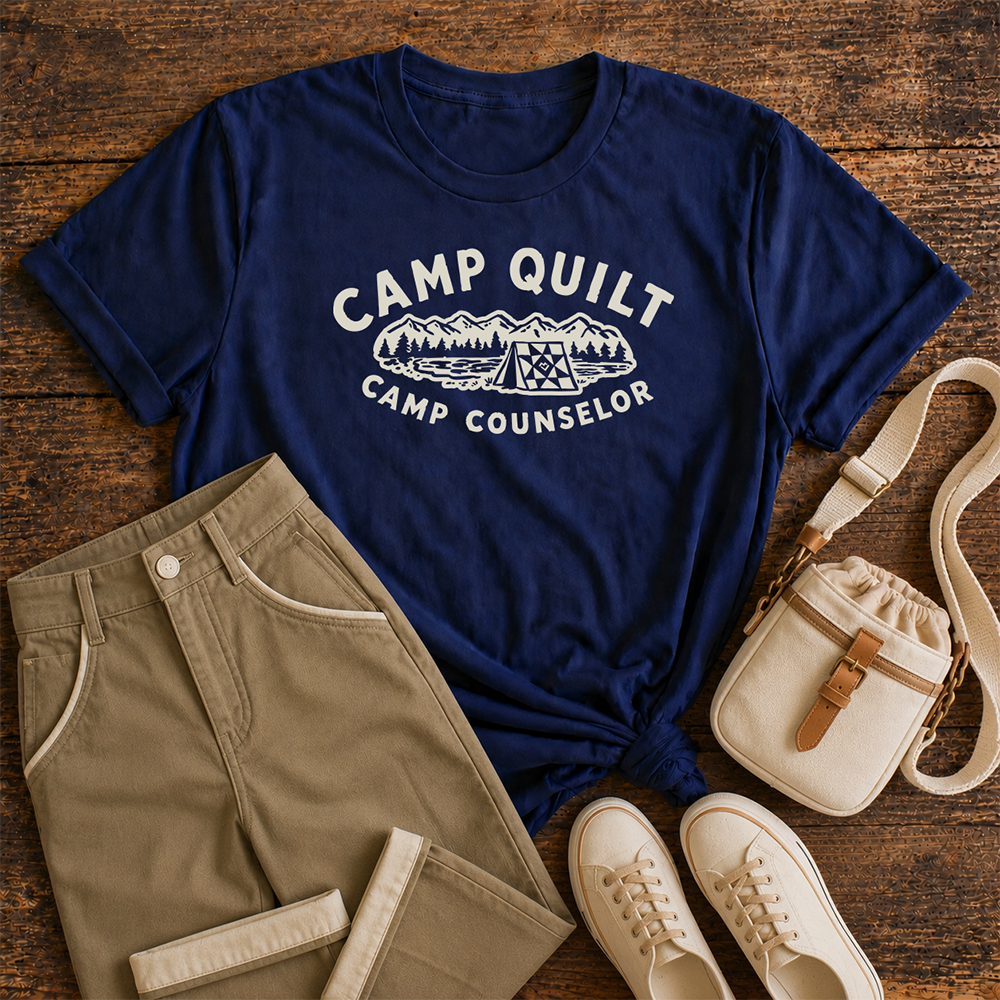 Camp Quilt Counselor - T-shirt (Navy)