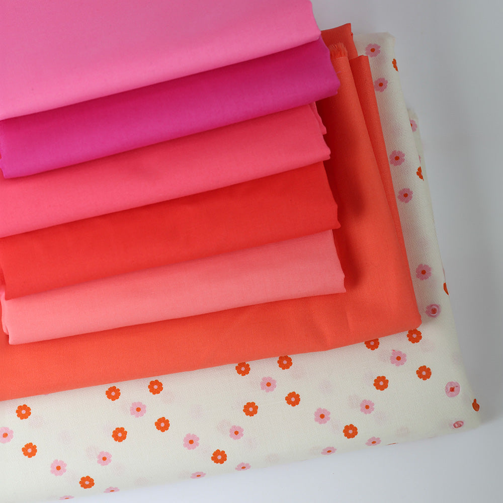 Modern Mosaic Quilt Kit - 7 Color Version (Cherry Bomb)