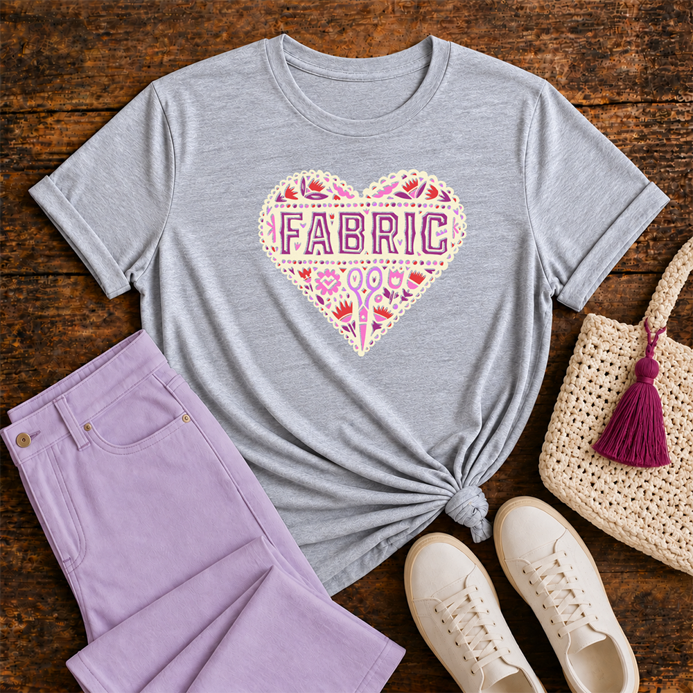 Fabric Heart - T-shirt (Gray)