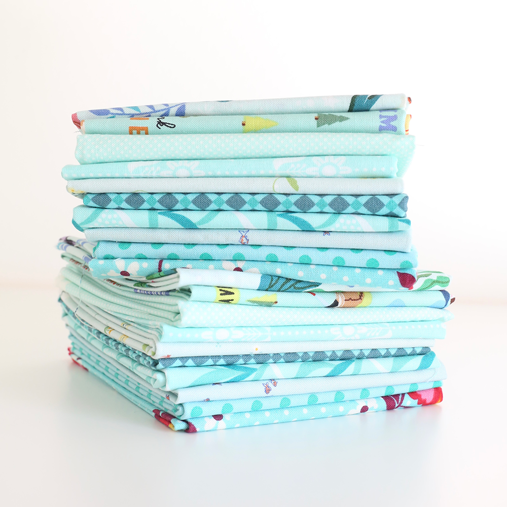 Scrappy Mystery (Aqua) - Fat Quarter Bundle