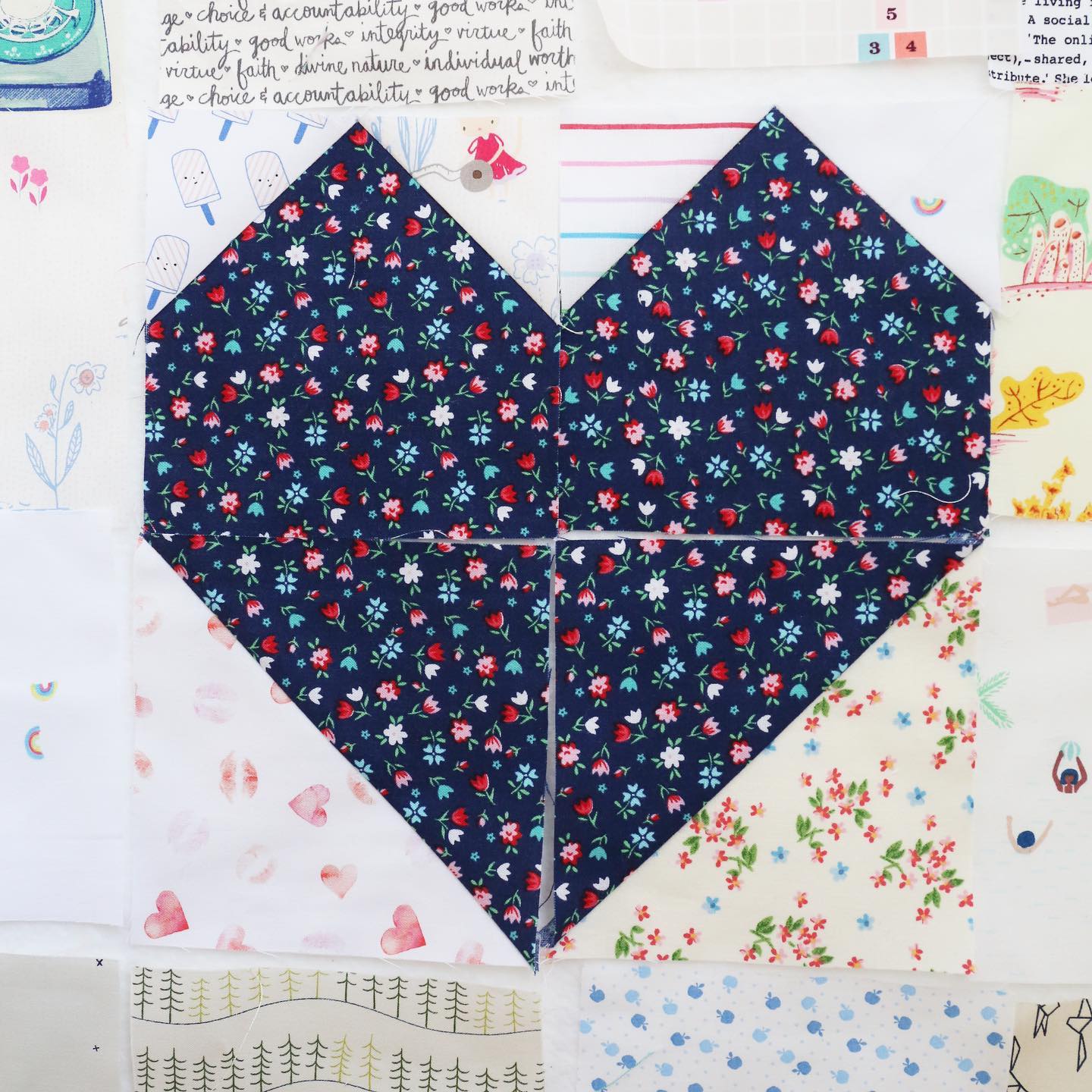 5" Heart Quilt Block - Downloadable PDF