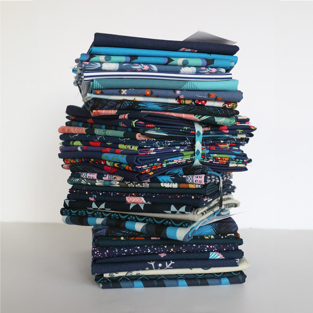 Scrappy Mystery (Navy) - Fat Quarter Bundle
