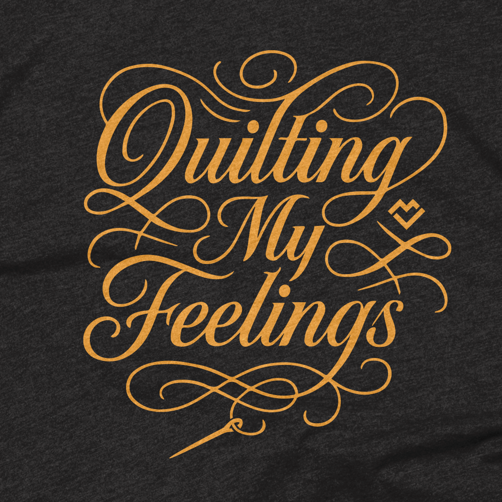 Quilting My Feelings - T-shirt (Black)