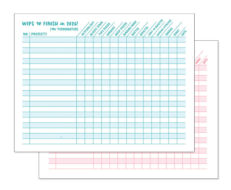 2026 Quilting Organizer PDF Pack