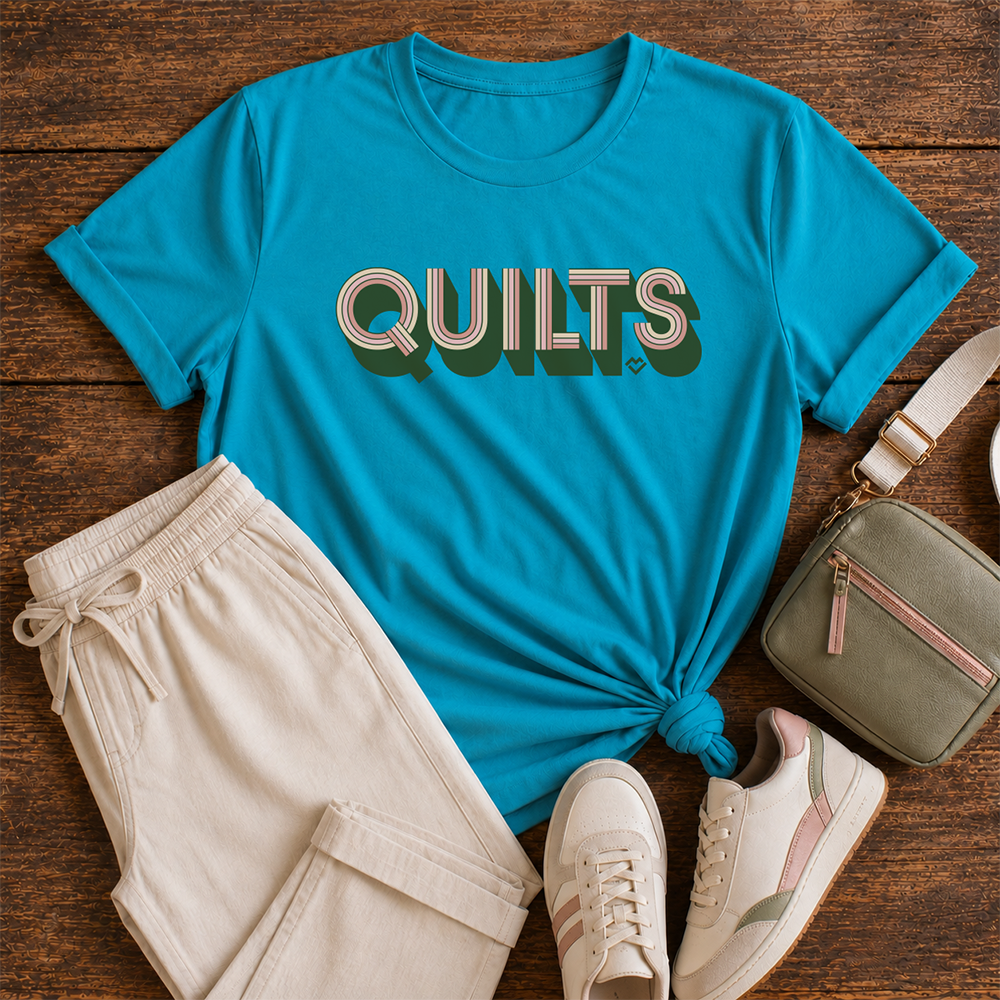 Quilts - T-shirt (Aqua)
