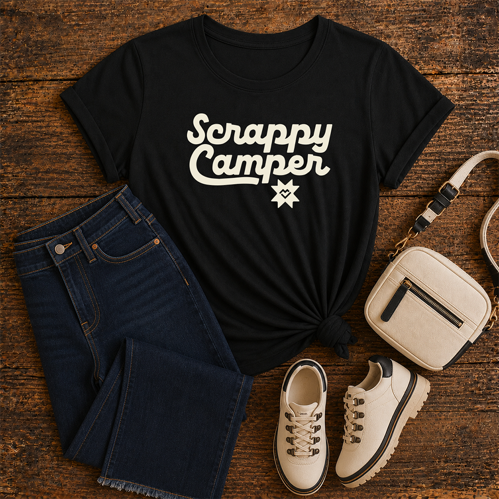 Scrappy Camper - T-shirt (Black)
