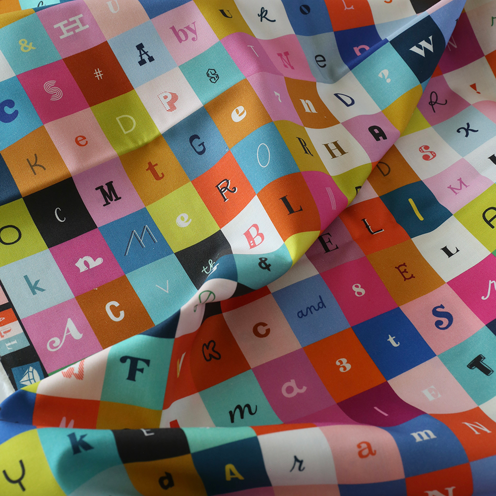 Selvedge Magic Multi Letters Yardage - 1 ¼ Yard