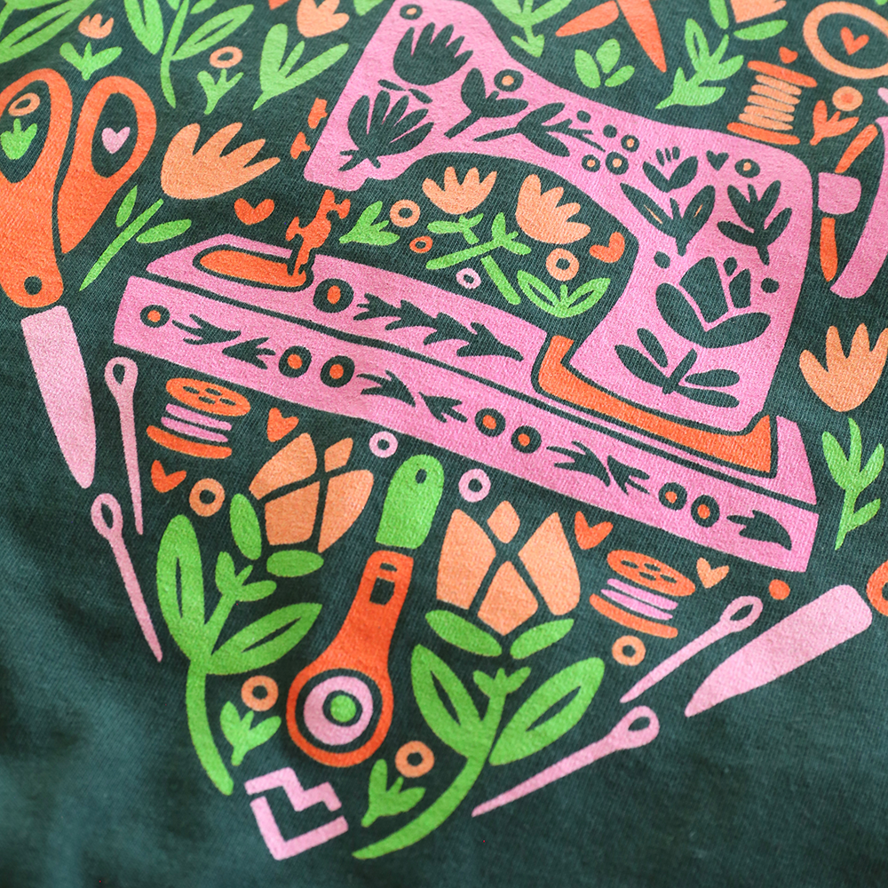 Sewing Heart - T-Shirt (Forest)