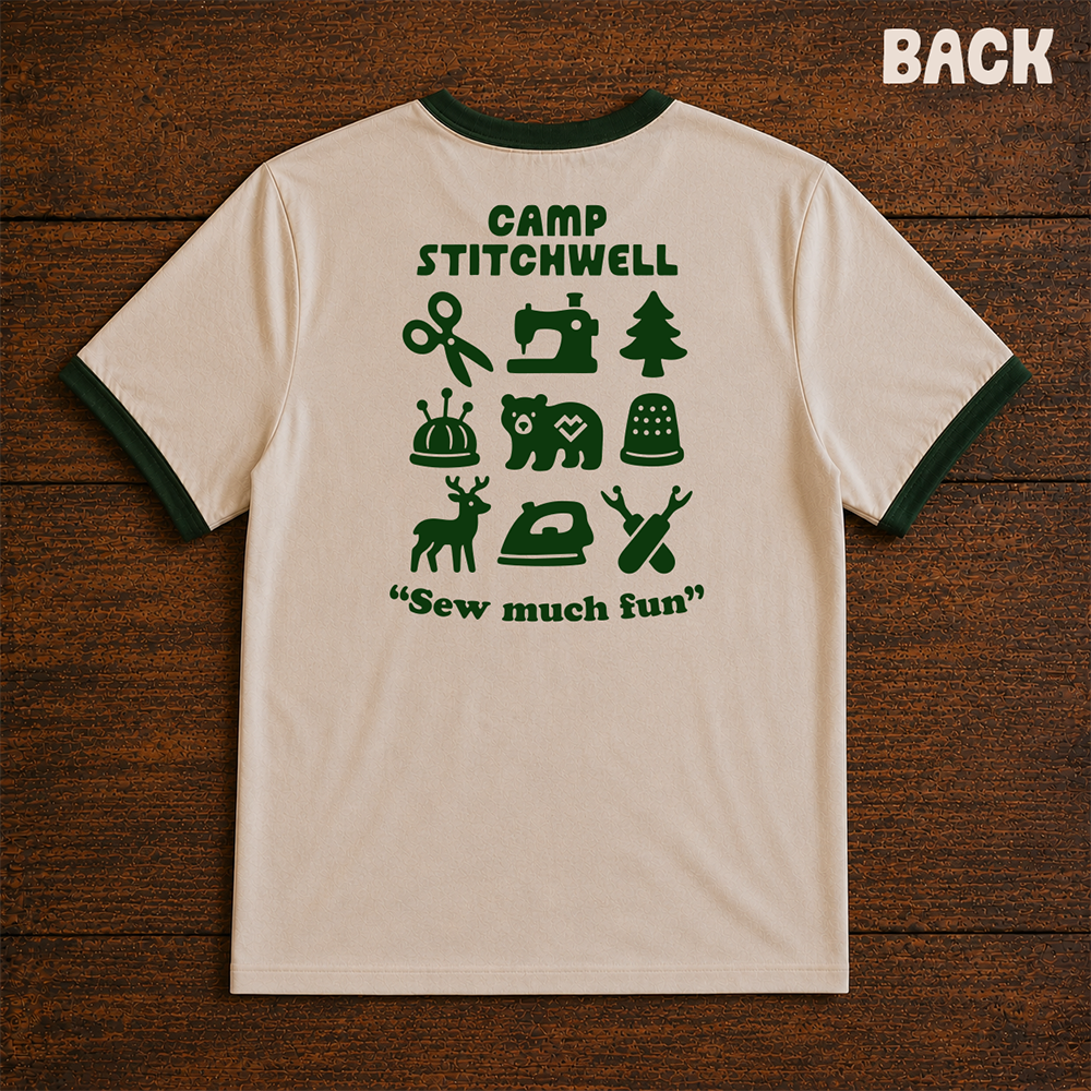 Camp Stitchwell - Ringer T-shirt (Cream)