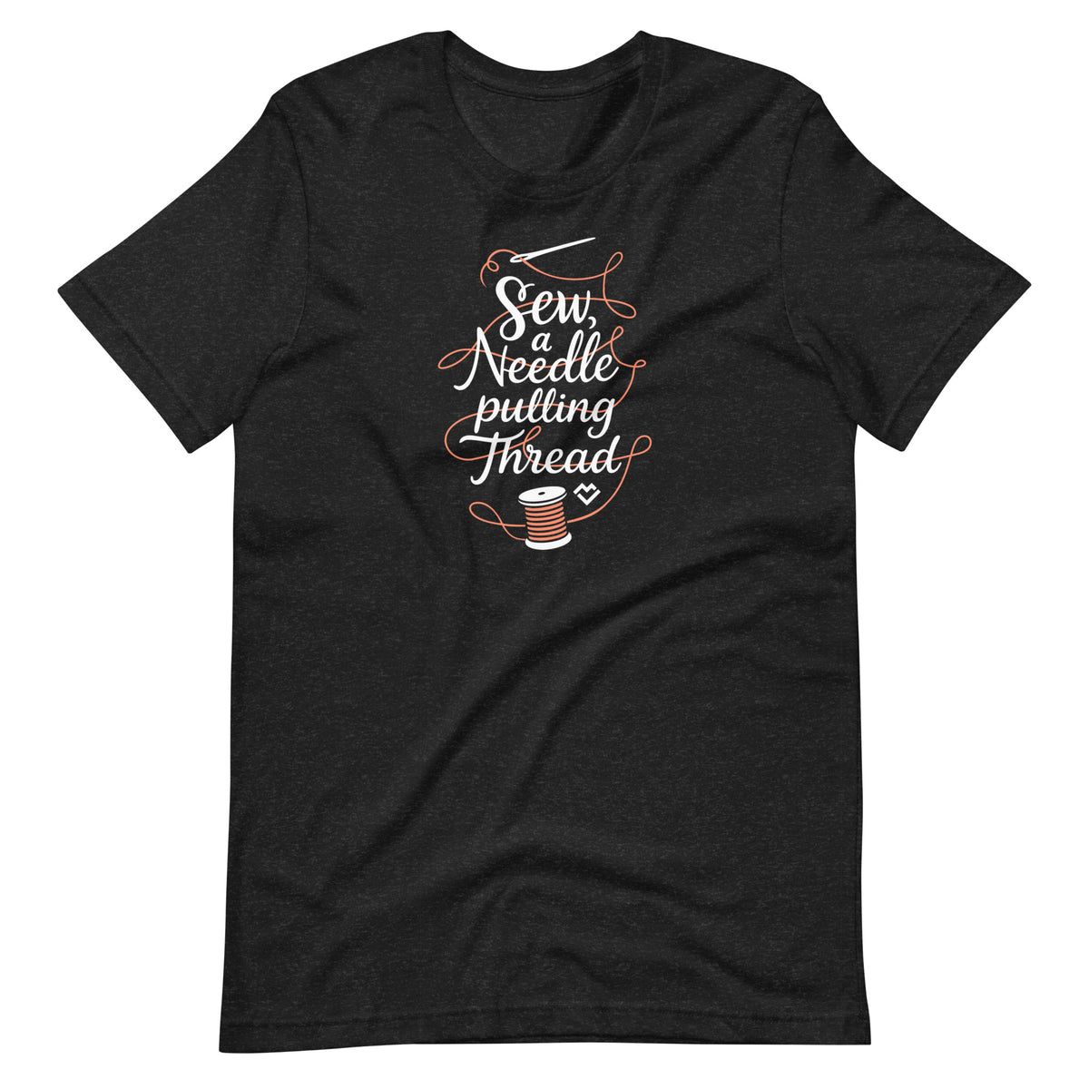 Sew a Needle Pulling Thread - T-shirt (White + Coral)