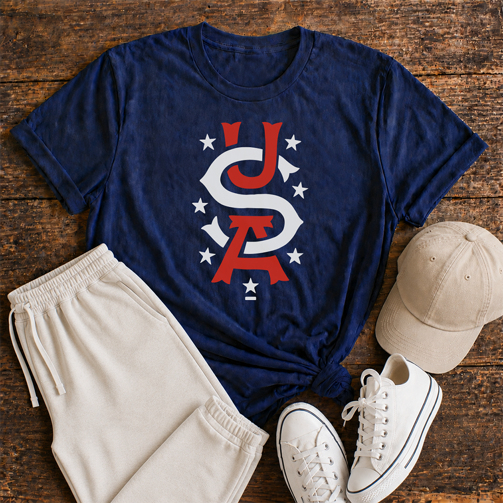 USA Monogram - T-shirt (Navy)