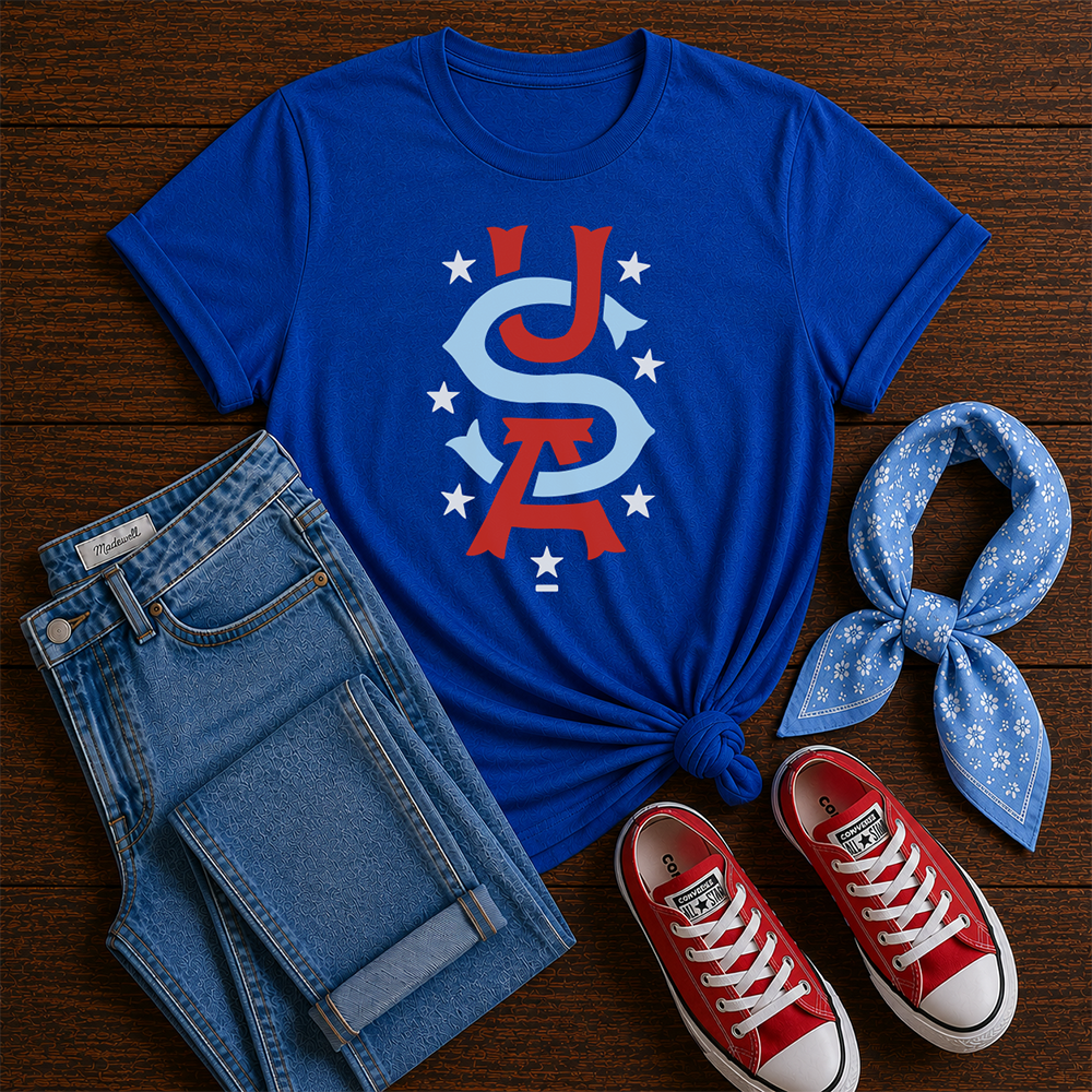 USA Monogram - T-shirt (Royal)
