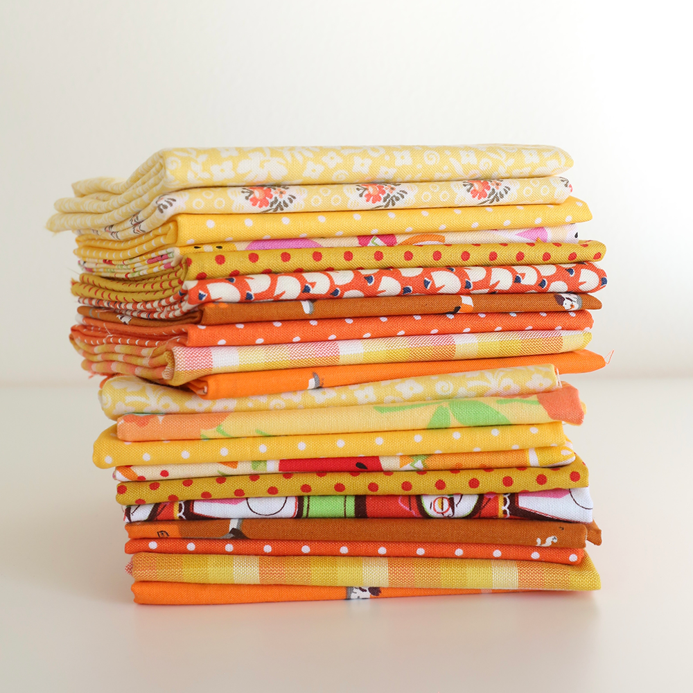 Scrappy Mystery (Yellow Orange) - Fat Quarter Bundle