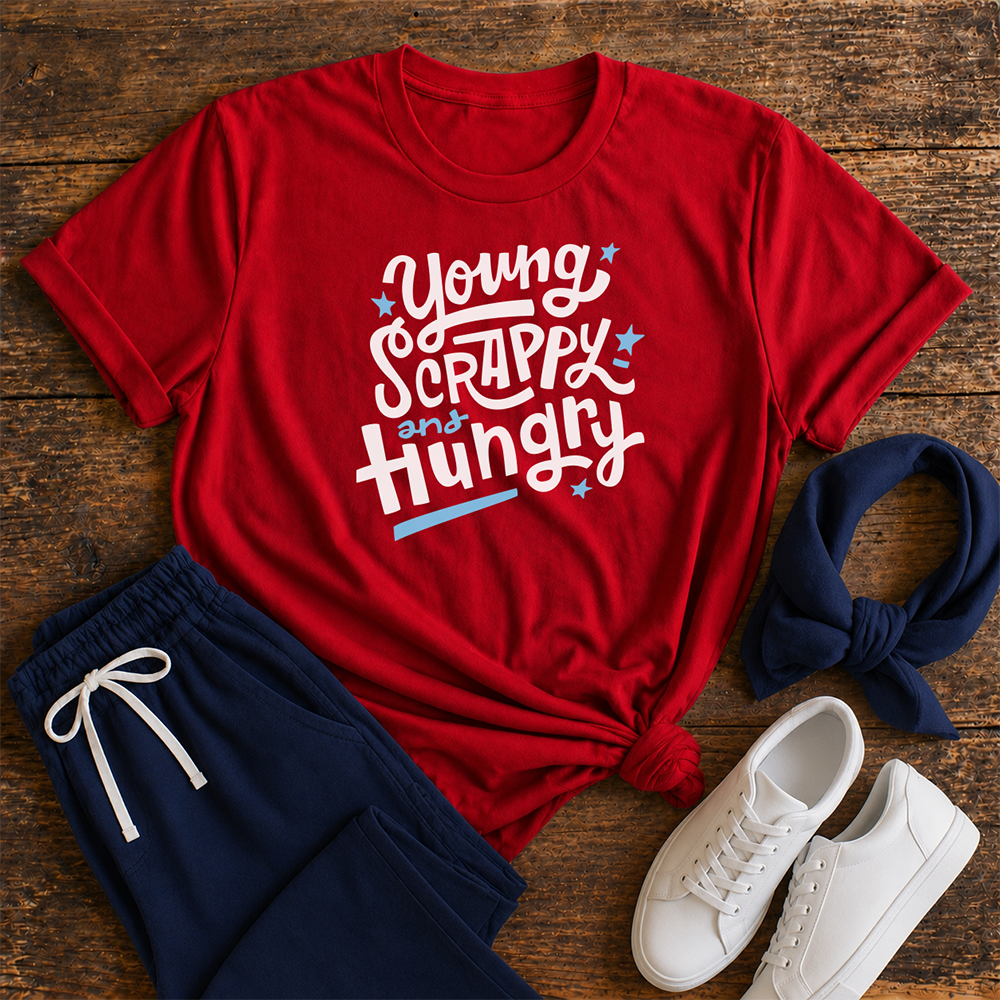 Young Scrappy and Hungry - T-shirt (Red)