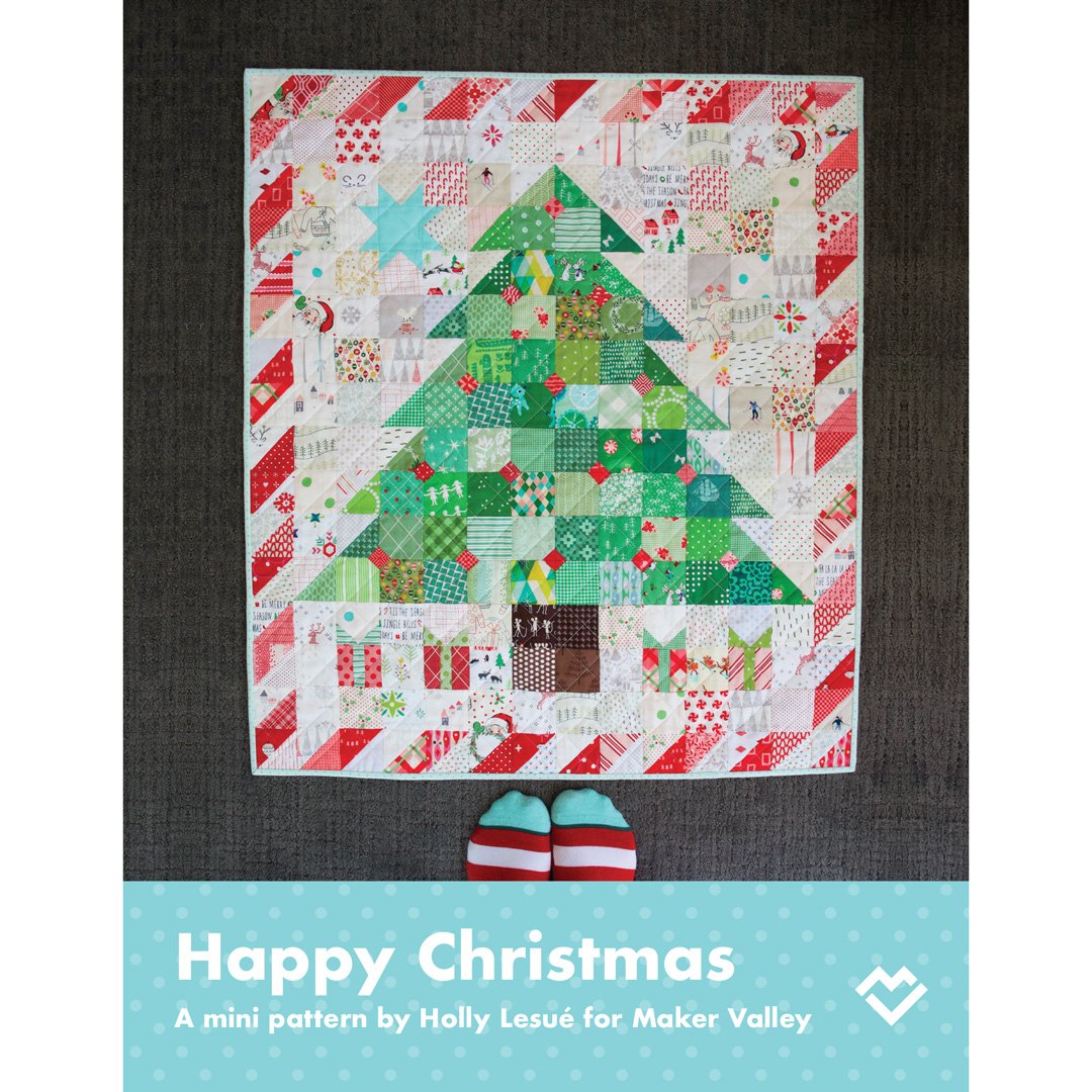 Happy Christmas Mini Quilt Pattern - Downloadable PDF