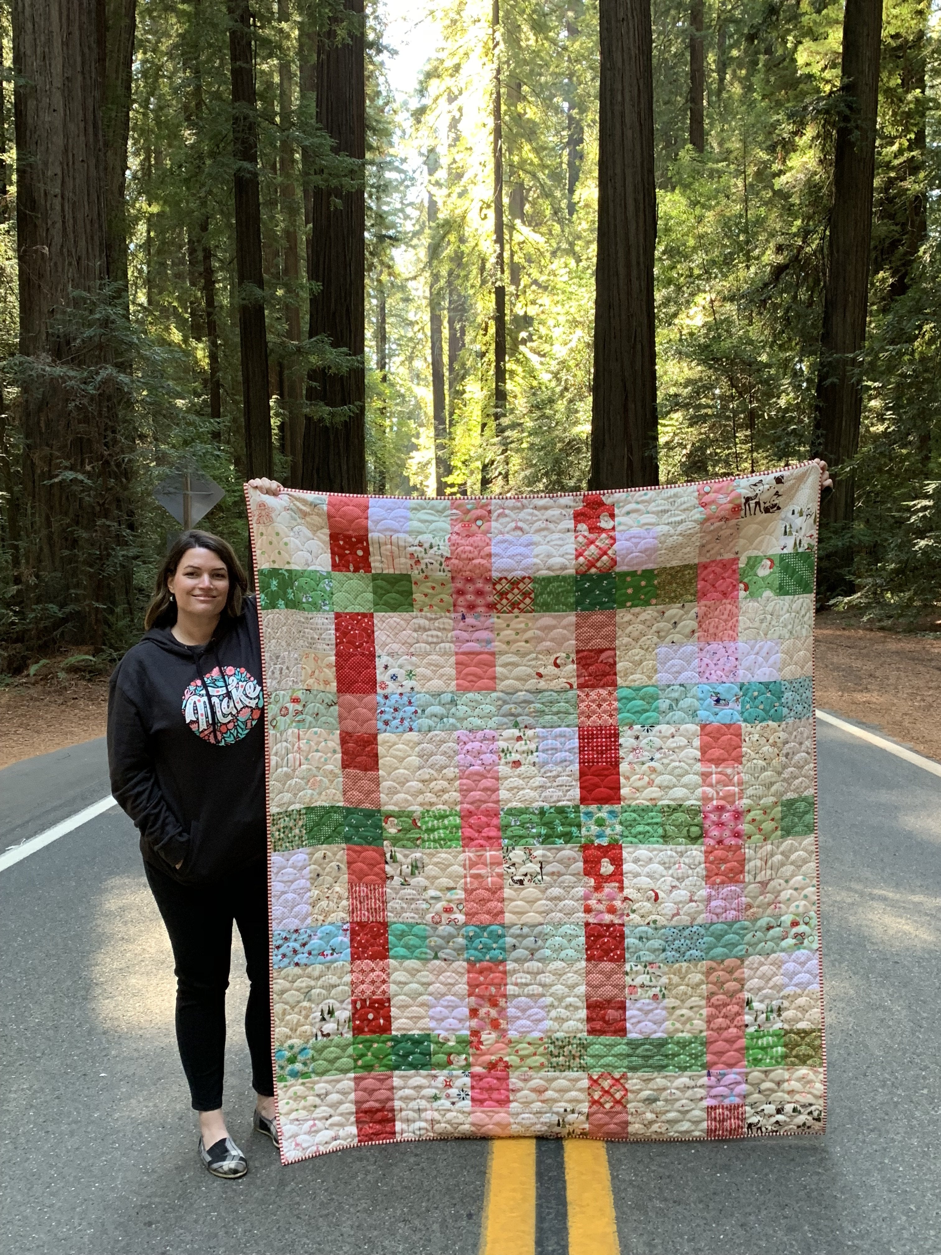 Patchwork Plaid Christmas Quilt Tutorial - Downloadable PDF