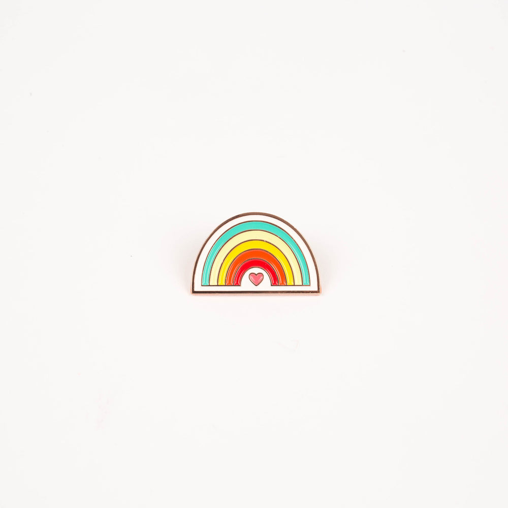 Rainbow Heart Enamel Pin (By Just Add Sunshine)