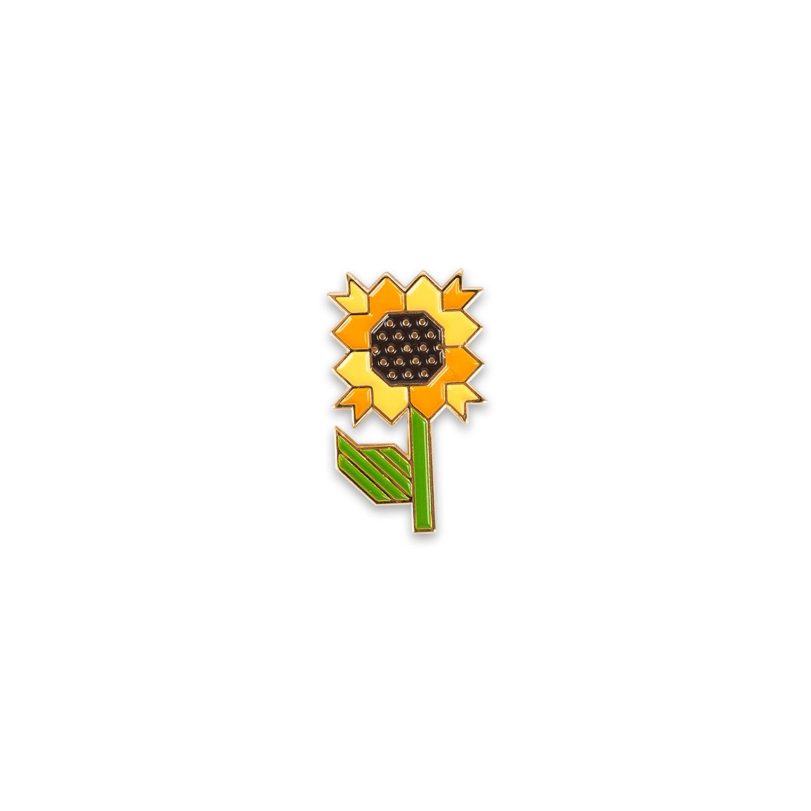 Scrappy Sunflower Enamel Pin (By Lella Boutique) - Maker Valley
