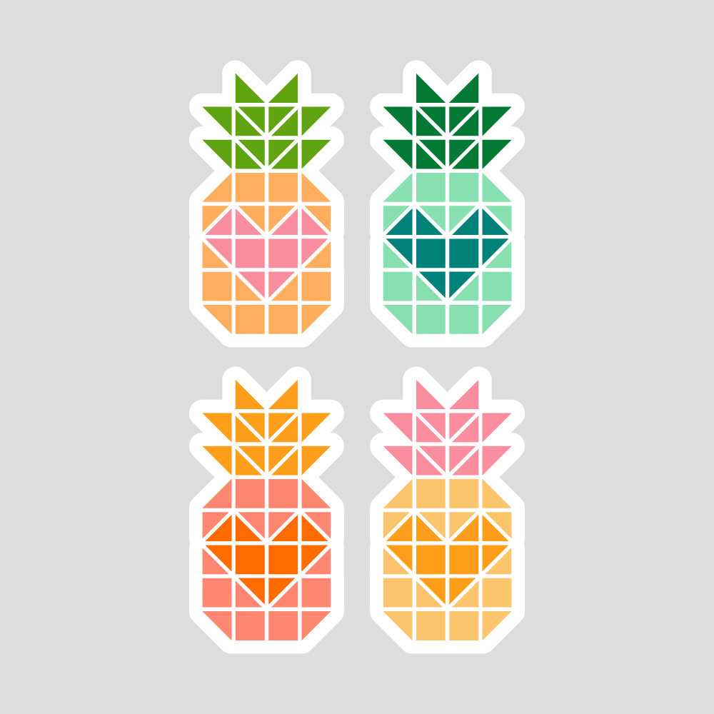 Pineapple Love Block - Sticker Pack