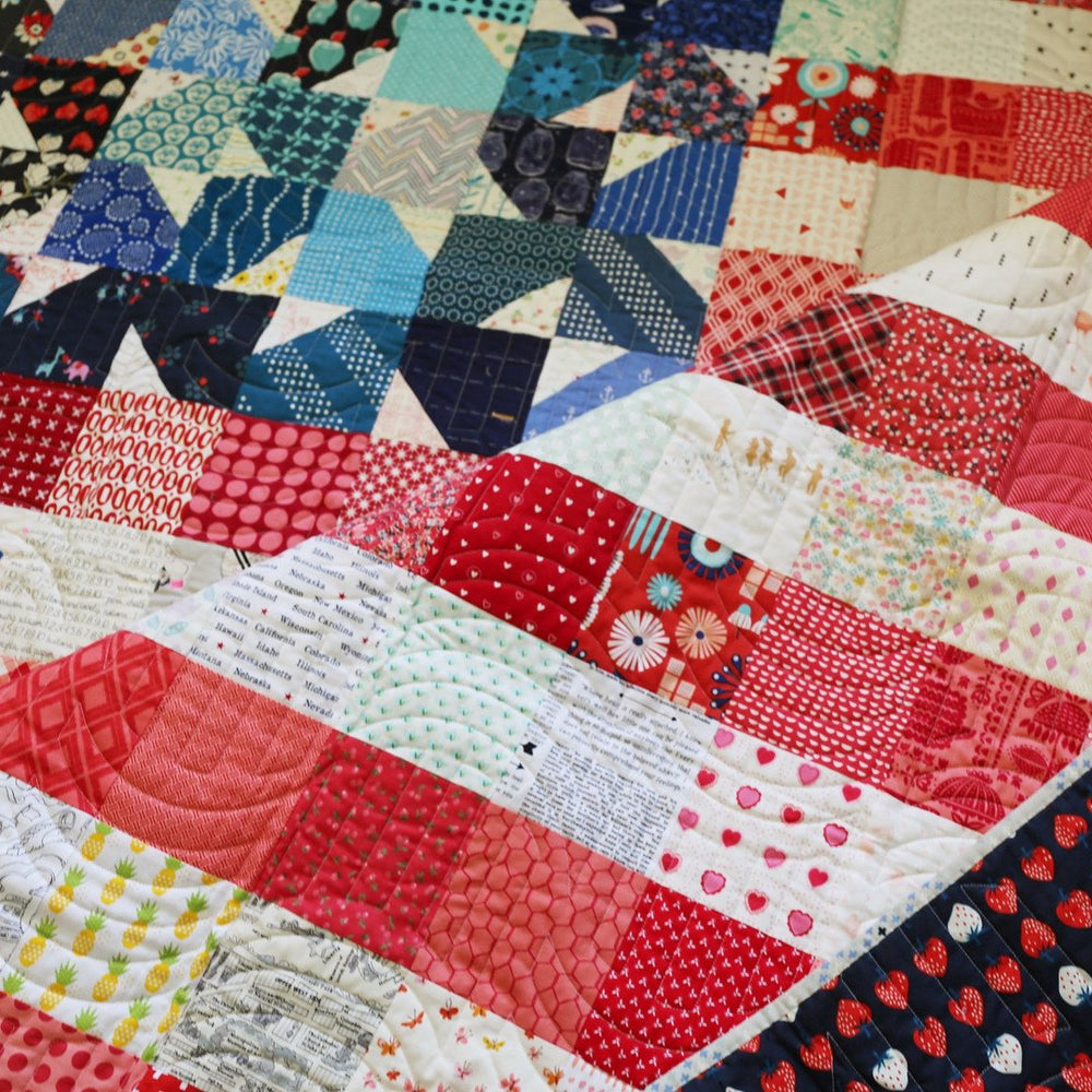 Yankee Doodle Dandy - USA Flag Quilt Pattern - Paper Pattern - Maker Valley