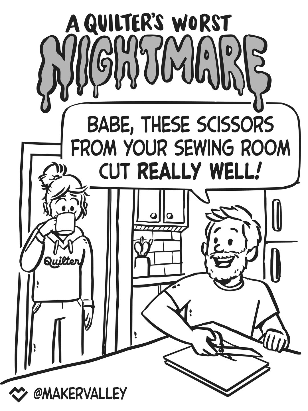 Saturday Morning Cartoon: someone used the good fabric scissors
