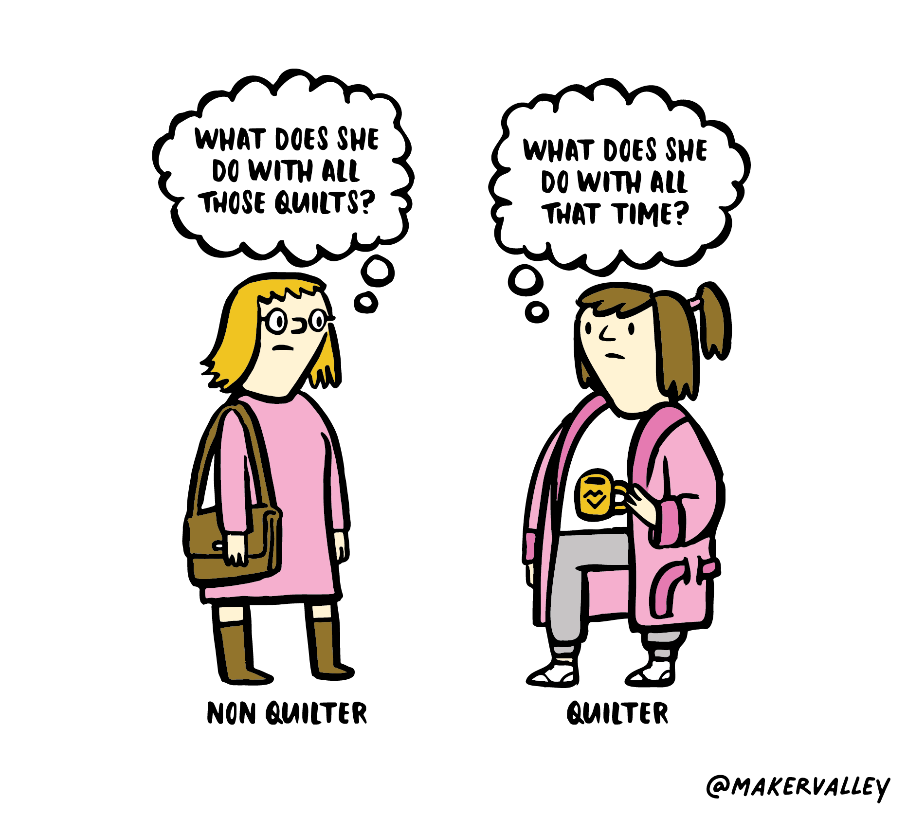 "What does she do with all those quilts?"